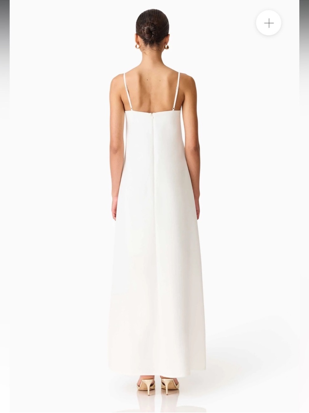 elliatt nolana white 3d floral applique bridal maxi gown dress size medium NEW - Picture 8 of 15